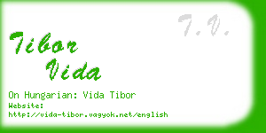tibor vida business card
